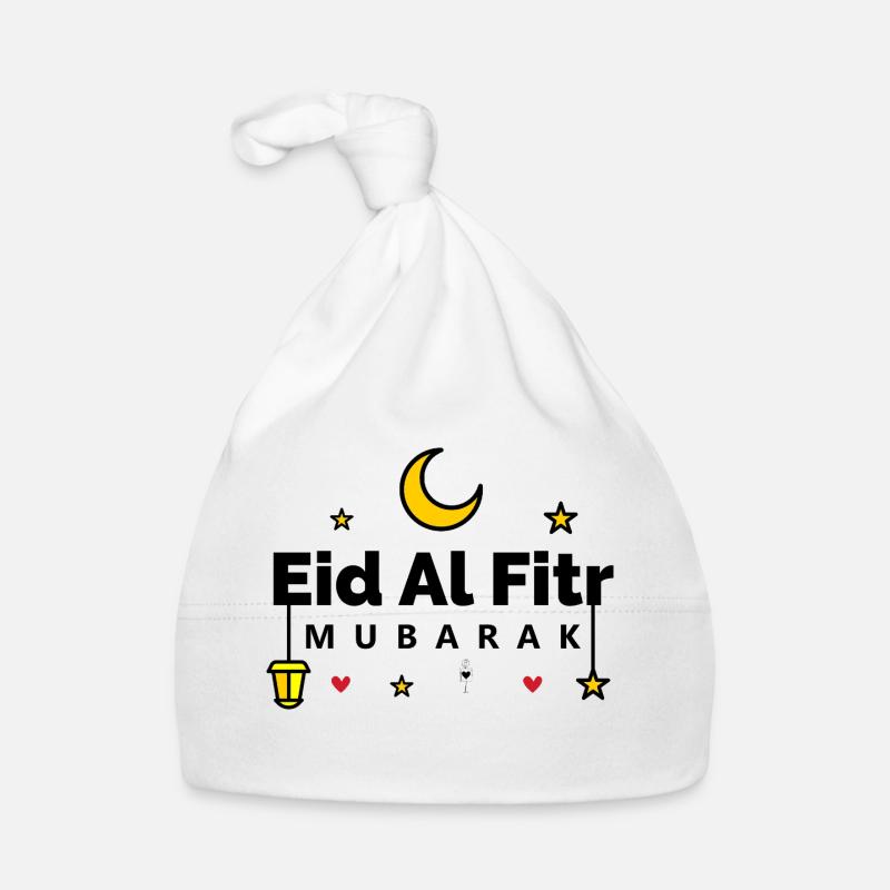 Islam Eid Mubarak - Baby Bio-Mütze - Weiß