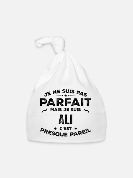 Ali – A Funny and Proud First Name, Legend - Organic Baby Cap - white - Front
