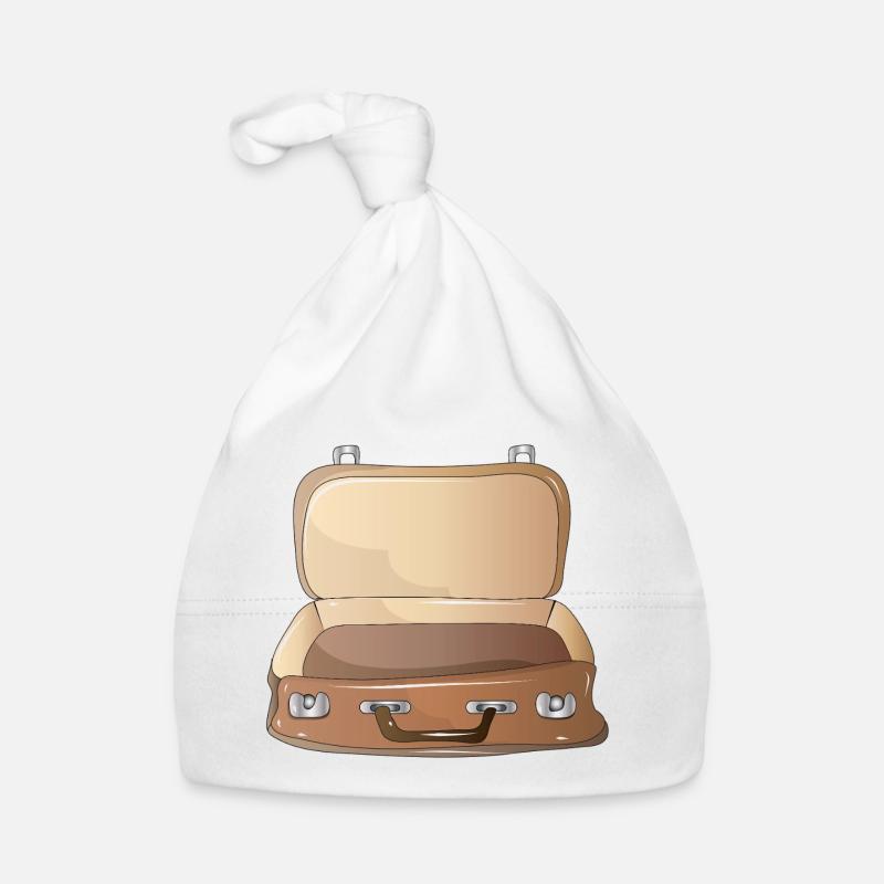 Retro Koffer geöffnet-Nostalgischer Reisebegleiter Baby Bio-Mütze