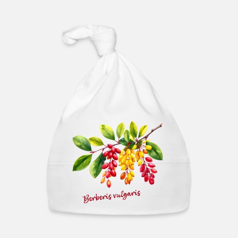 Berberis vulgaris – botanical illustration Organic Baby Cap