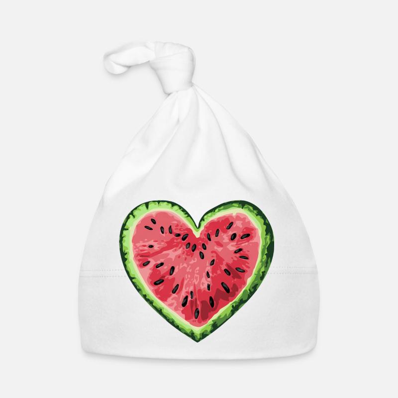 Aquarelle de pastèque pour les gourmands Bonnet bio Bébé