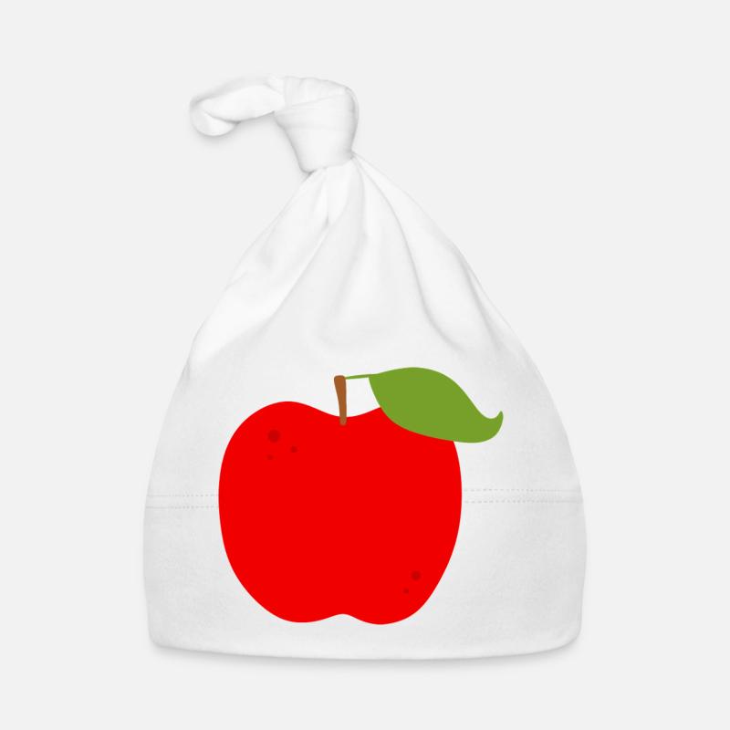 Lebendiger roter Apfel Illustration Baby Bio-Mütze