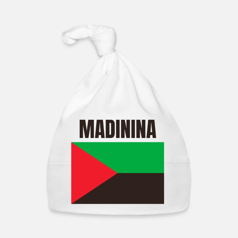 T-shirt Madinina drapeau Martinique - Bonnet bio Bébé - blanc