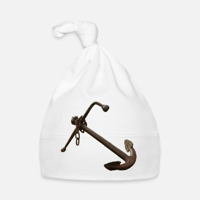 Rusted Anchor Nautical Organic Baby Cap