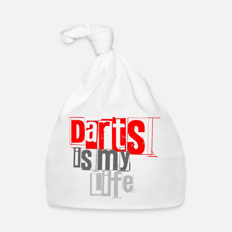 Dart, Darts c’est ma vie 1 - Bonnet bio Bébé - blanc