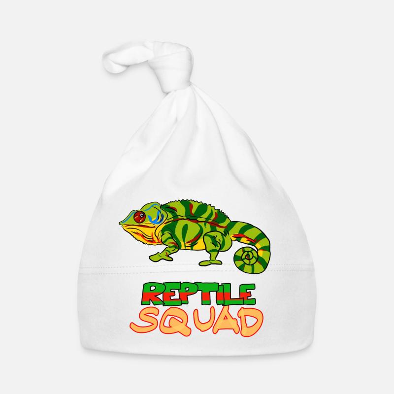 Reptile Squad Bunte Chamäleon-Kunst Baby Bio-Mütze