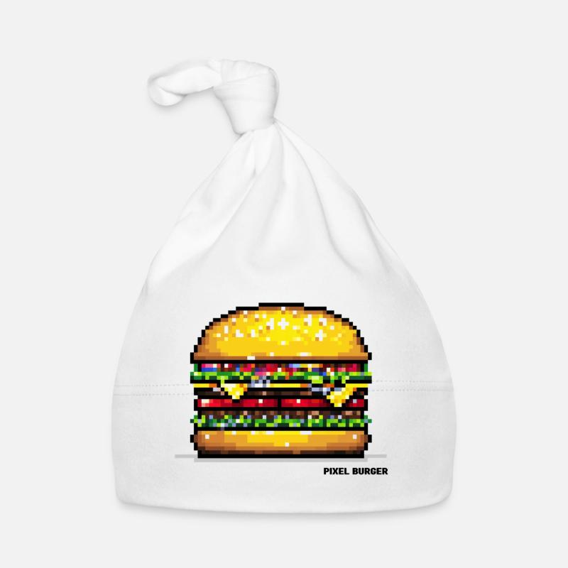 Pixel Hamburger Baby Bio-Mütze