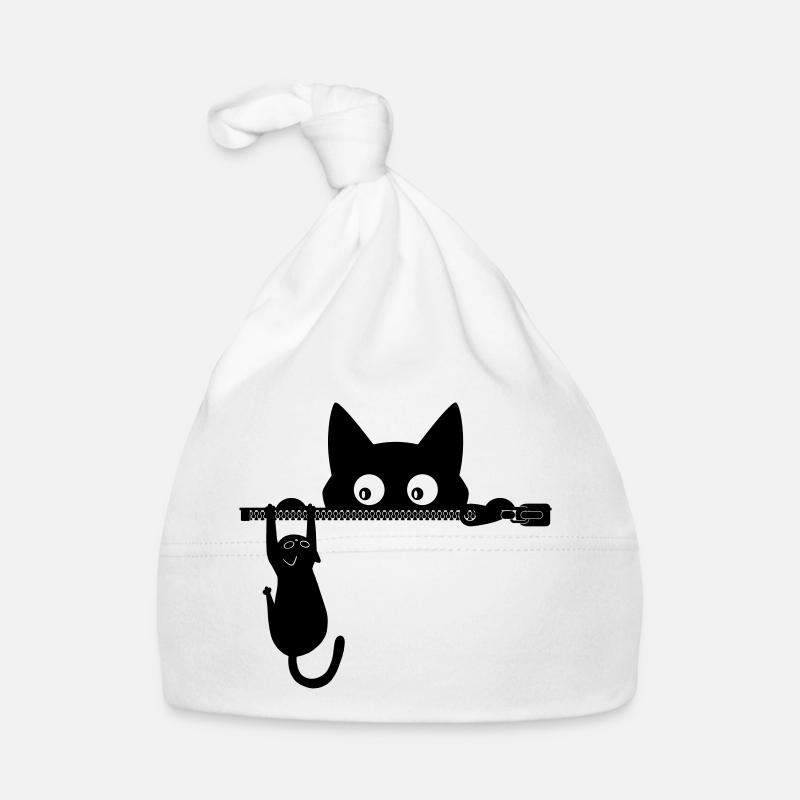 Kitty le chat - cadeau amoureux des chats Bonnet bio Bébé