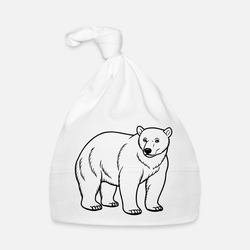 Ours polaire Bonnet bio Bébé