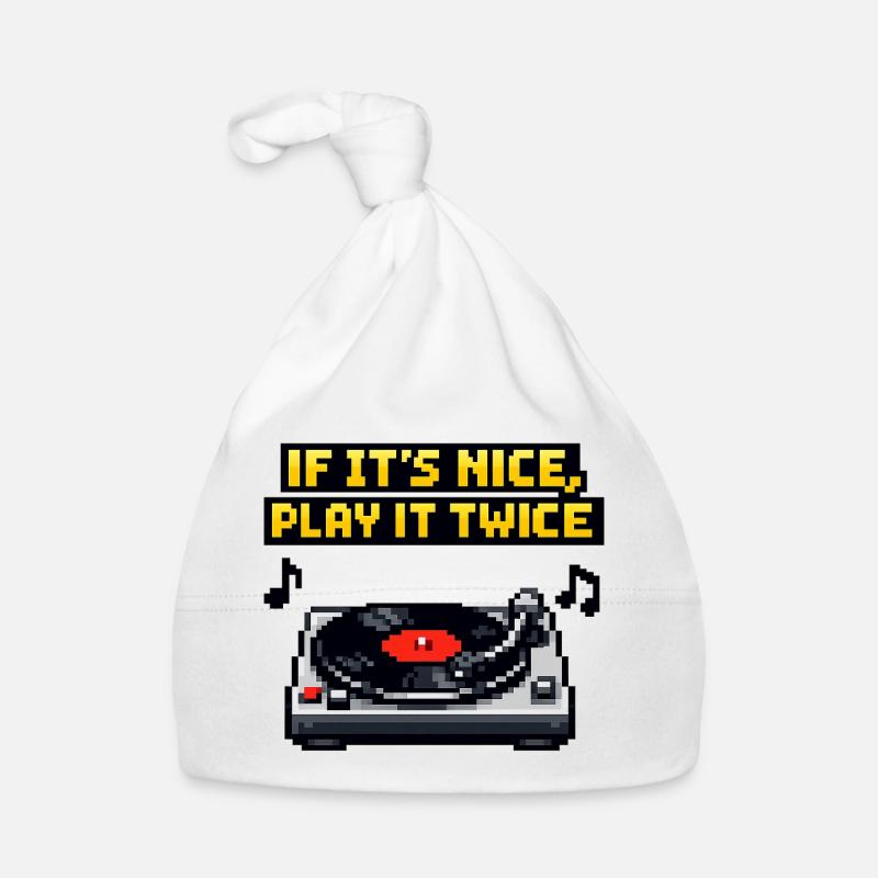 Si c’est bien, jouez-le deux fois sur platine - Bonnet bio Bébé - blanc