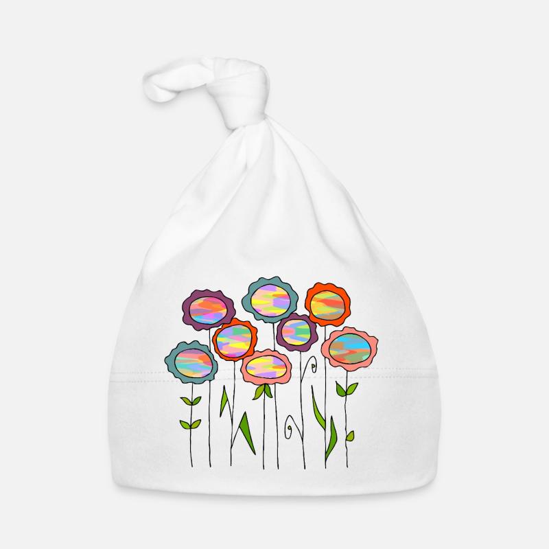 Blumen Baby Bio-Mütze