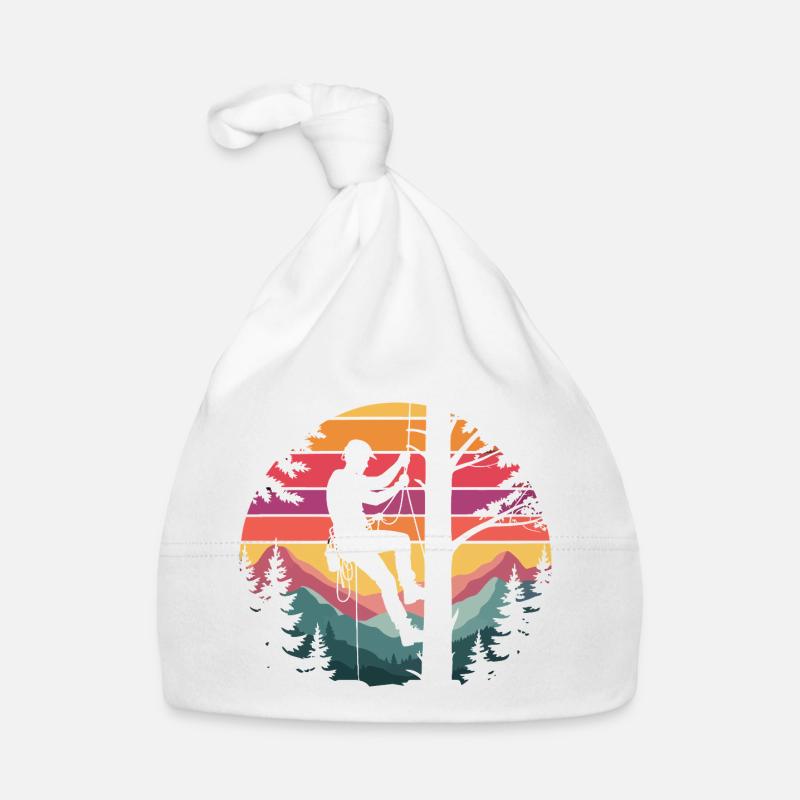 Kletterer im Sunset-Wald Baby Bio-Mütze