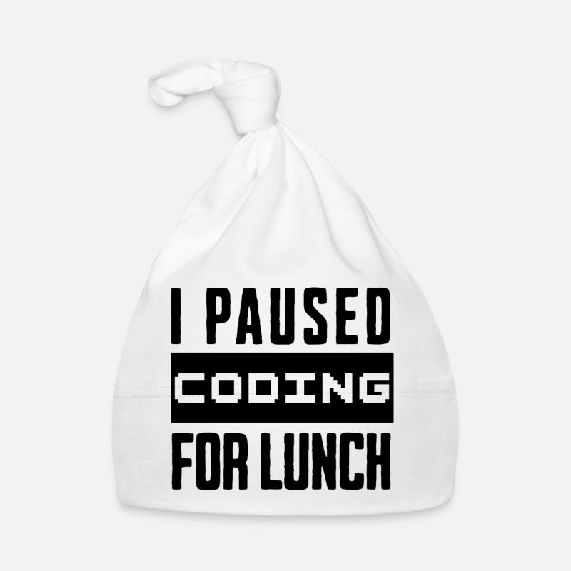 Codage de geeks, j’ai mis le codage en pause pour le déjeuner Bonnet bio Bébé