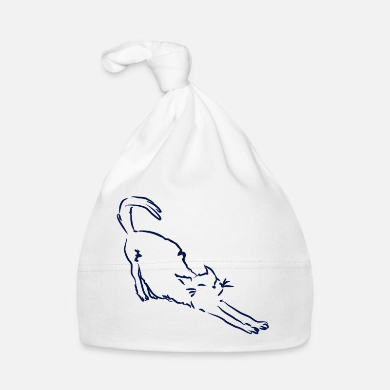 Le chat s’étire Bonnet bio Bébé