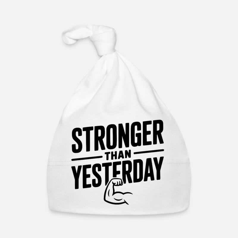 Stronger than Yesterday Organic Baby Cap