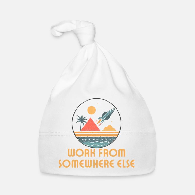 Working from anywhere – retro journey Organic Baby Cap