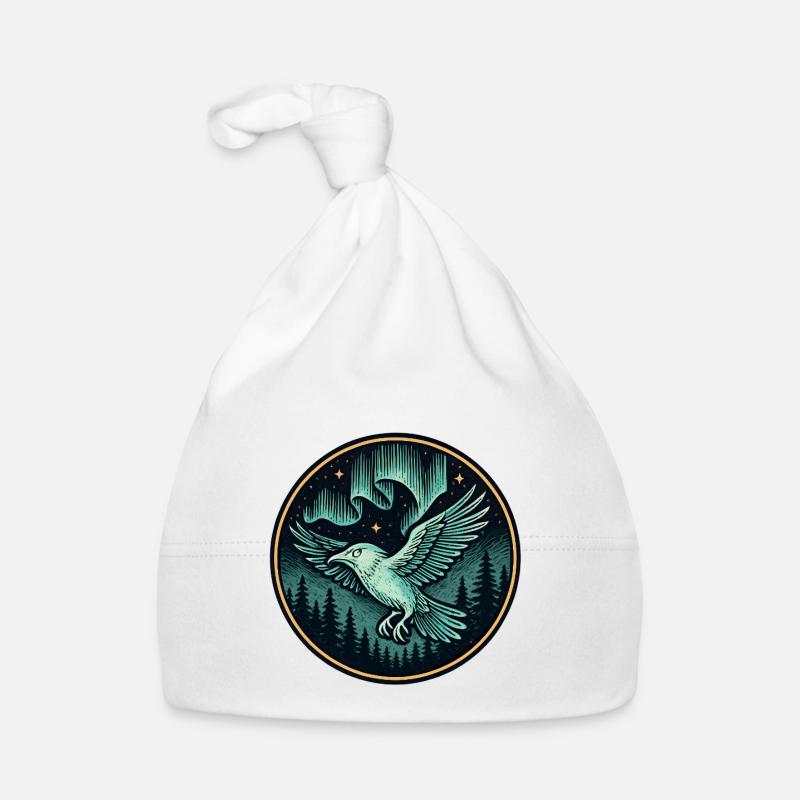 Nachtfalkenwald Emblem Baby Bio-Mütze