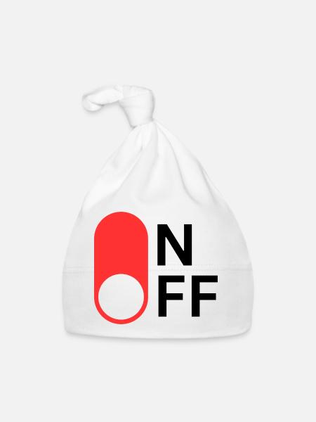 ON/OFF mode - Organic Baby Cap - white - Front