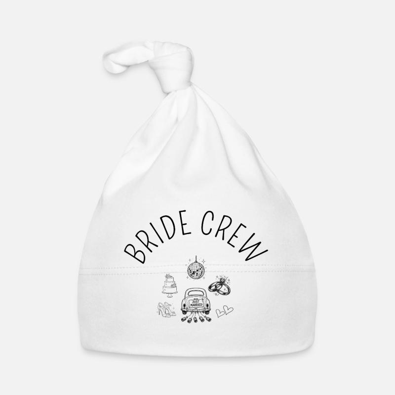 Wedding Bride Crew - Clip Art Organic Baby Cap
