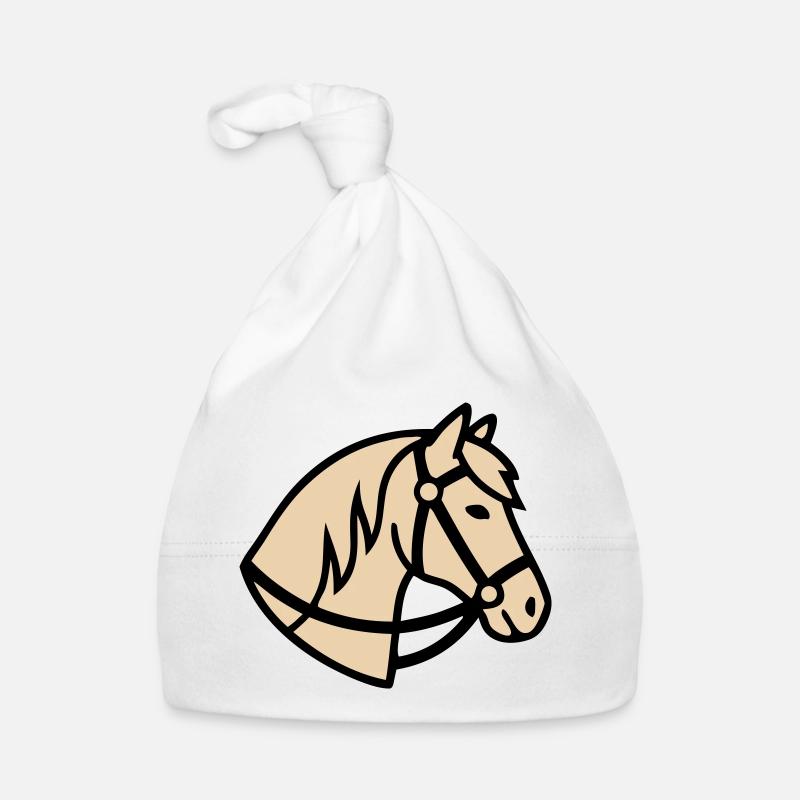 Pony Head Horse Breeder Logo Organic Baby Cap