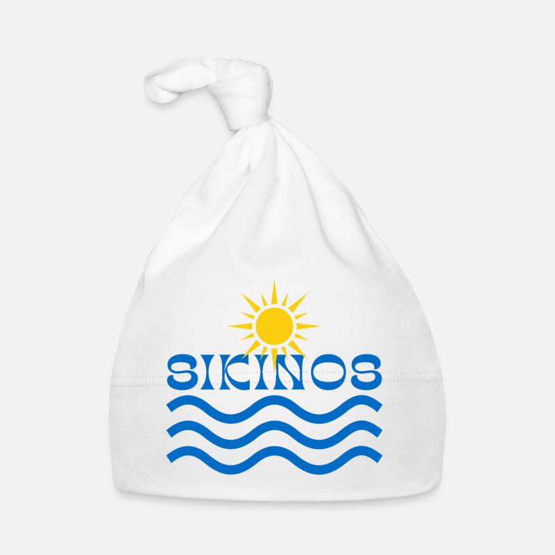 Sikonos-Soleil sur les vagues bleues Bonnet bio Bébé