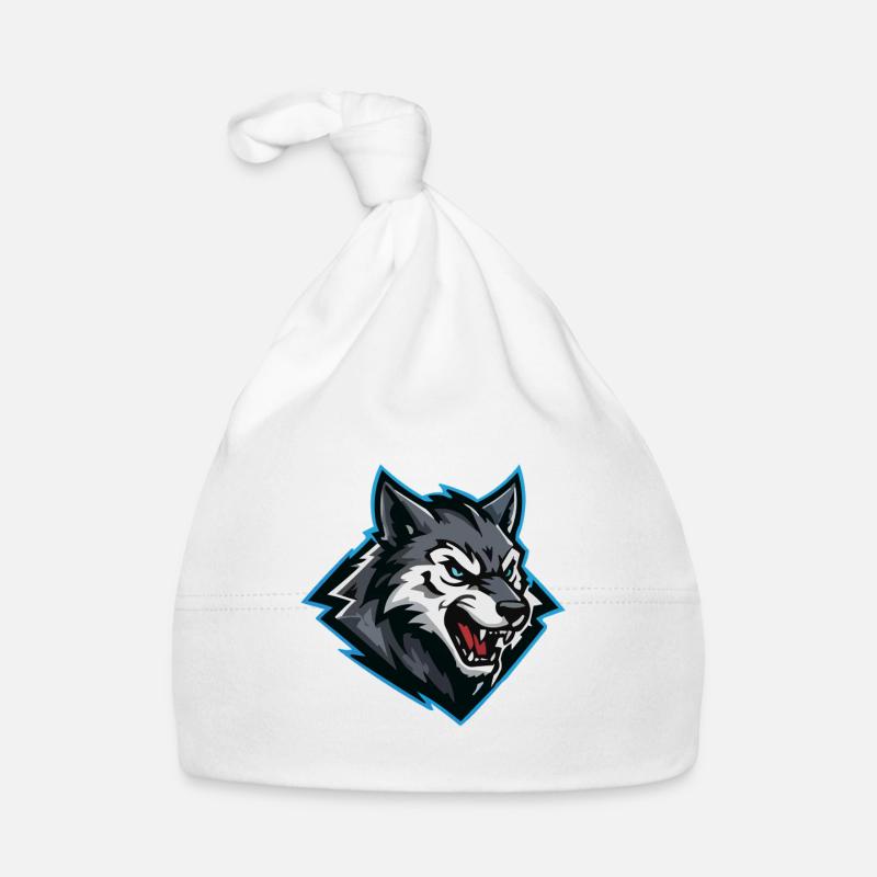 Wolfsangriff Logo Baby Bio-Mütze