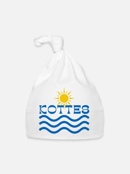 Kottes Sun Waves  - Organic Baby Cap - white - Front