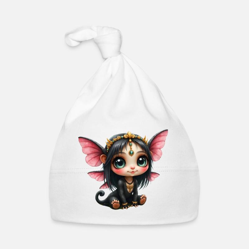 Chibi-Schmetterlingsfee mit Juwelen Baby Bio-Mütze