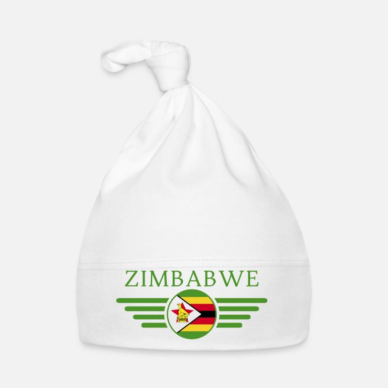 J’aime le Zimbabwe, T-shirt design de style élégance Bonnet bio Bébé