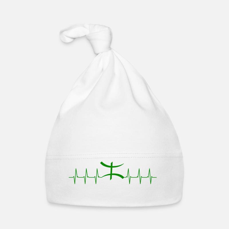 Heartbeat Amazigh Berber Kabyle Chaoui V Organic Baby Cap