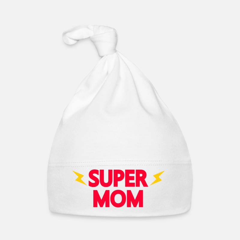 SUPER MOM MAMA MUTTERTAGSGESCHENK FRAU HELDIN HERO Baby Bio-Mütze