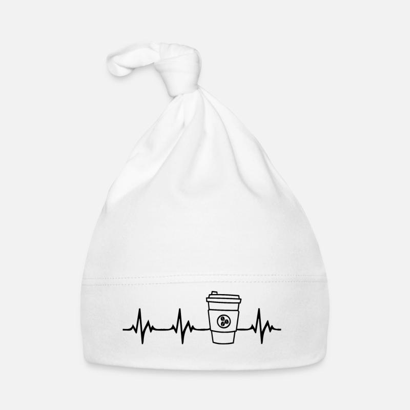 café Heartbeat - Bonnet bio Bébé - blanc