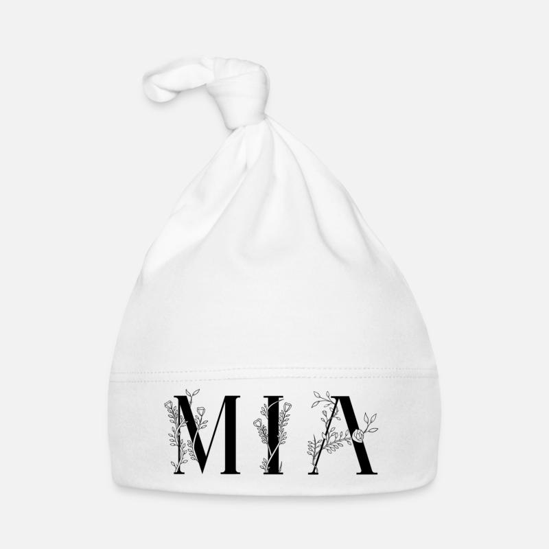 Nom - Mia - Bonnet bio Bébé - blanc