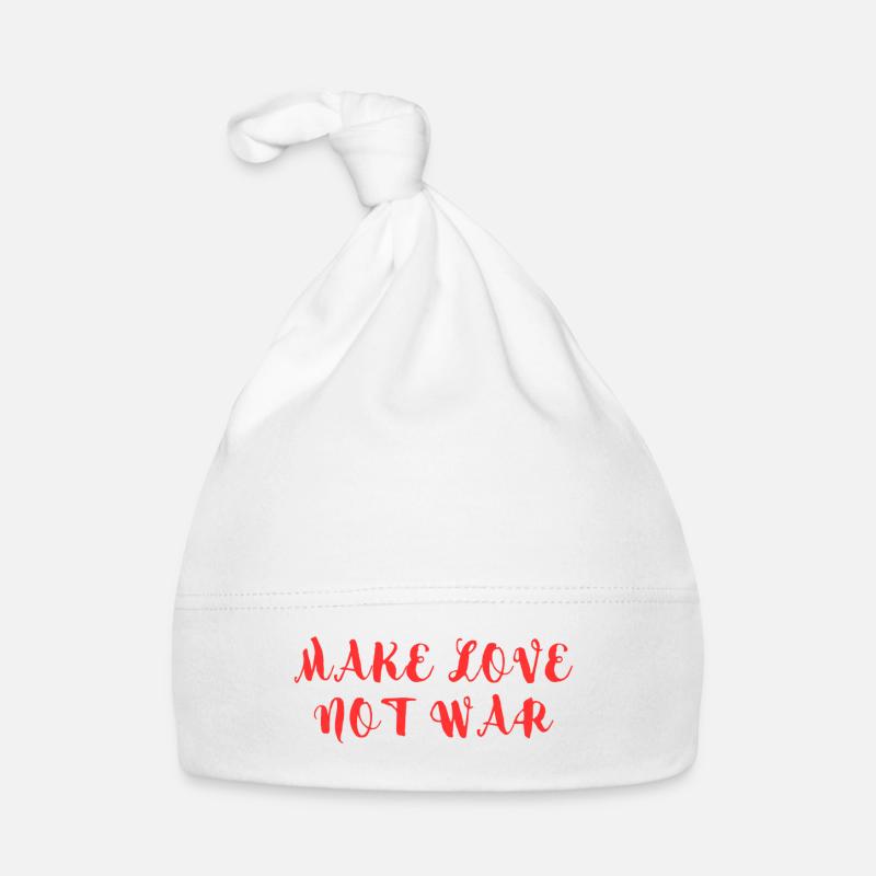 LIEBE MACHEN, NICHT KRIEG Baby Bio-Mütze
