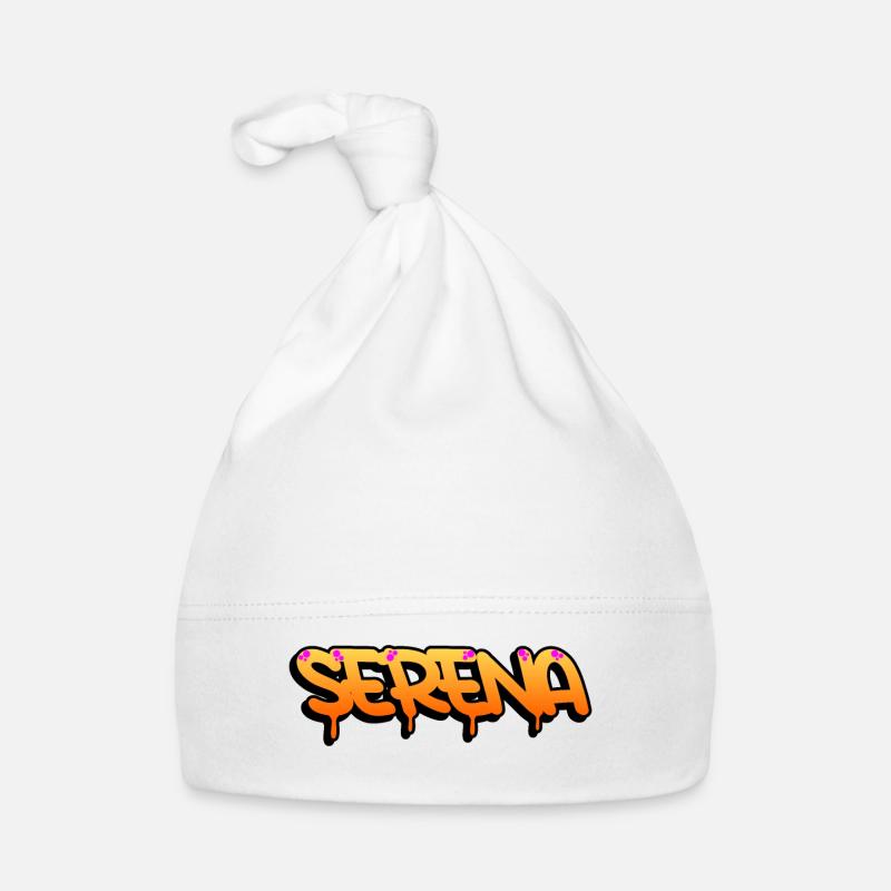Graffiti first name Serena Organic Baby Cap