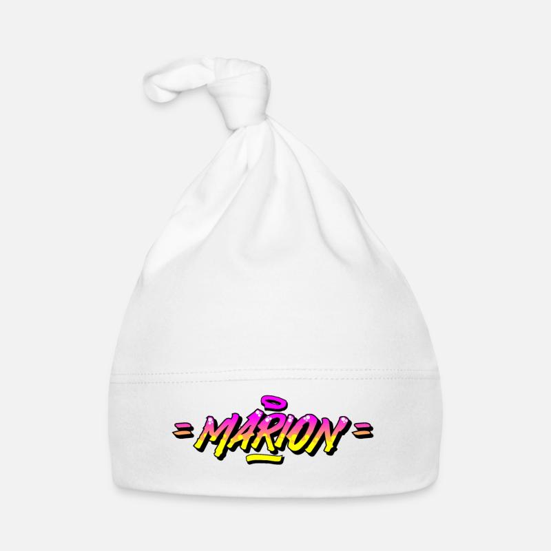 Graffiti First Name Marion Organic Baby Cap
