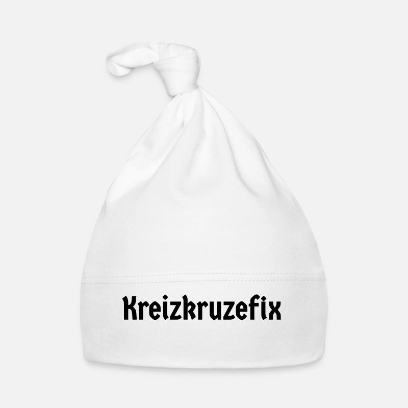 Kreizkruzefix bayerisch fluchen Flüche schimpfen Baby Bio-Mütze