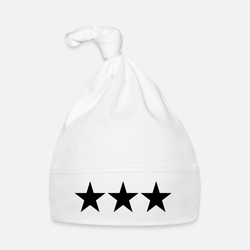 3 STERNE Baby Bio-Mütze