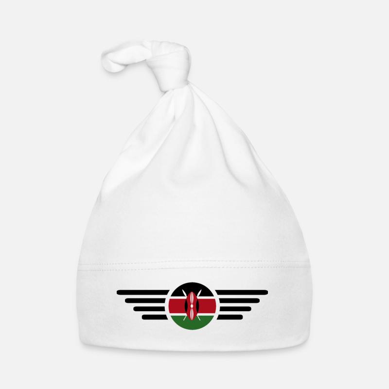 J’aime le Kenya, T-Shirt Design Style Élégance - Bonnet bio Bébé - blanc