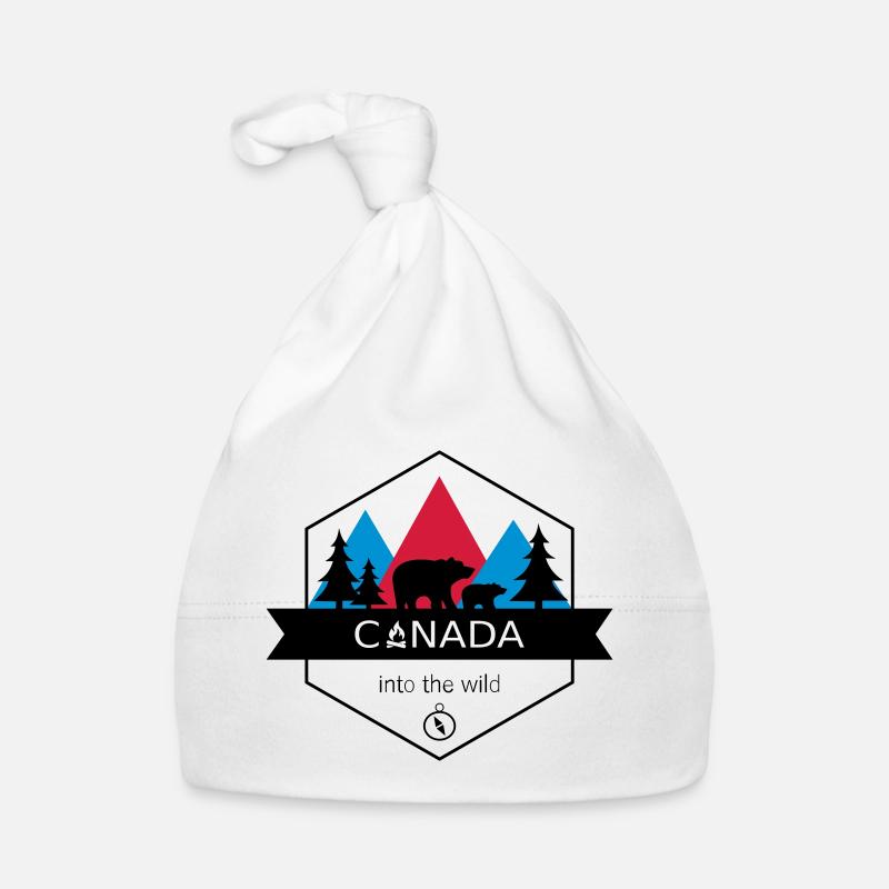 Canada Into the Wild with Bears and Forest Organic Baby Cap