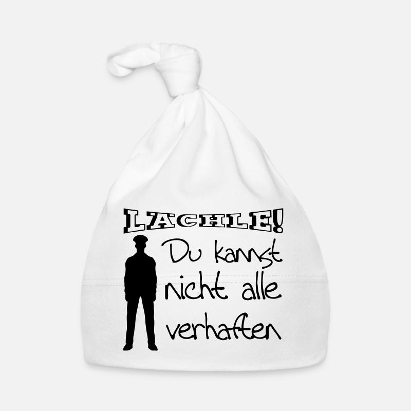 Polizei Geschenk Polizist lustig Spruch Beruf Fun Baby Bio-Mütze