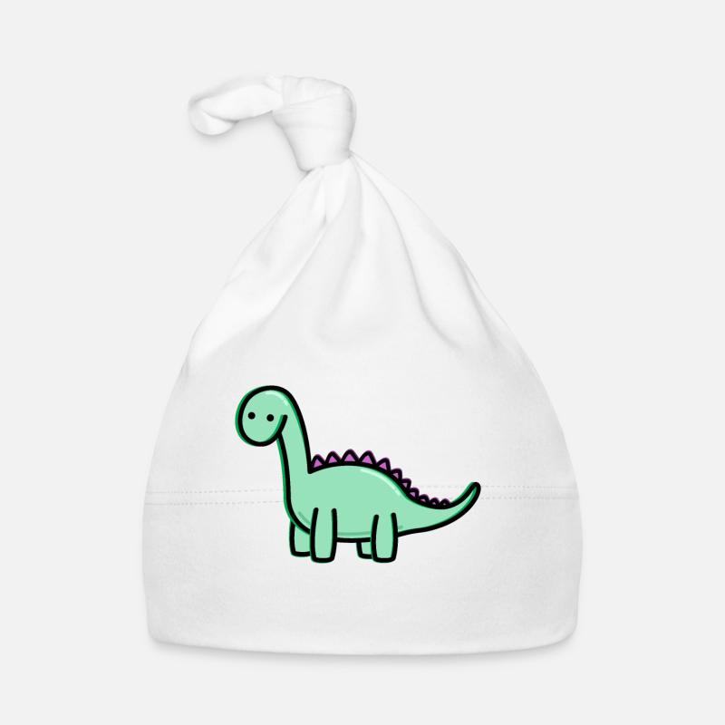 Süßer Dino - Baby Bio-Mütze - Weiß