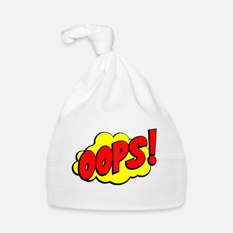 Cartoon Oops Comic Design Baby Bio-Mütze