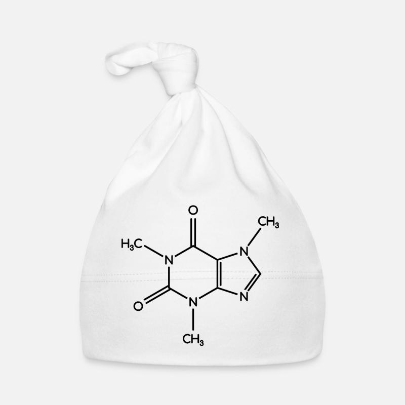 Koffein-Molekül - Strukturformel Baby Bio-Mütze