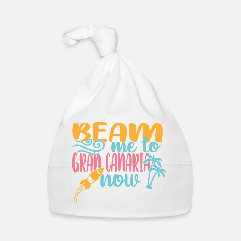 Beam me to Gran Canaria now Rocket Palms Organic Baby Cap
