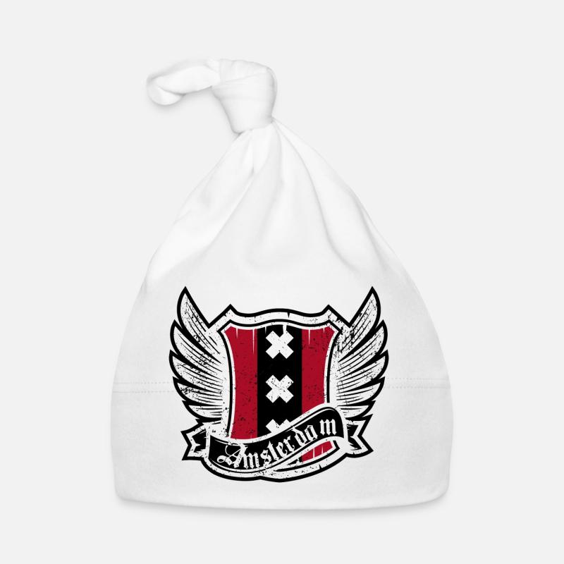 Winged Amsterdam Crest Organic Baby Cap