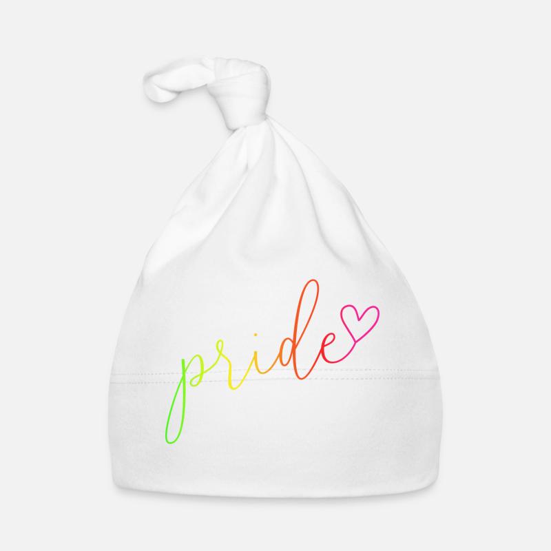 Pride Rainbow Colors Font Organic Baby Cap