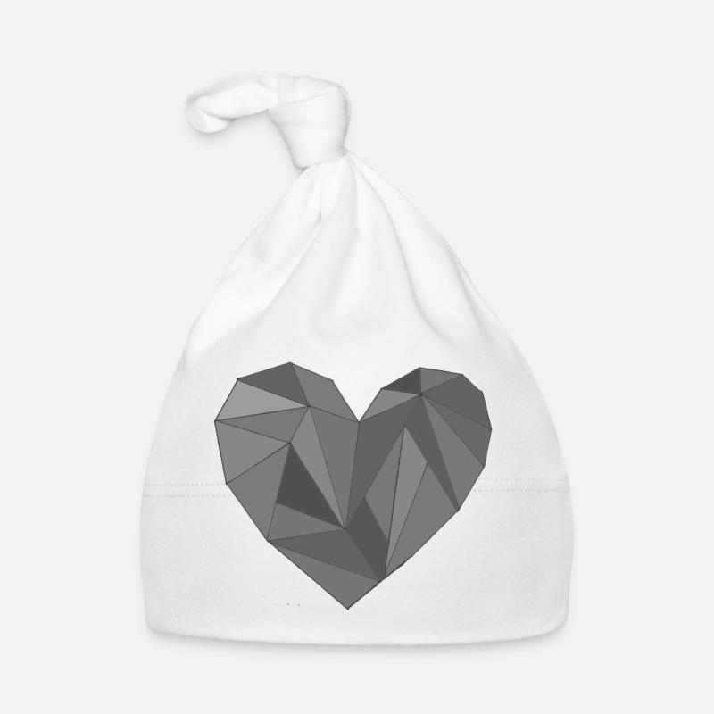 coeur nuances de gris Bonnet bio Bébé