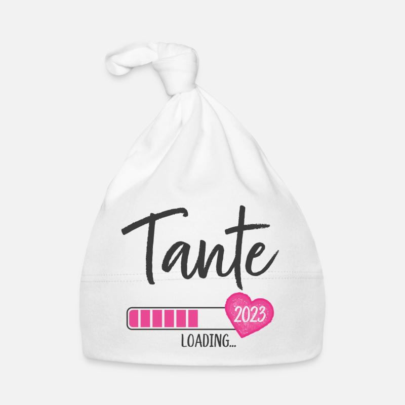 Tante Loading 2023 Herz Nichte Mädchen Baby Bio-Mütze