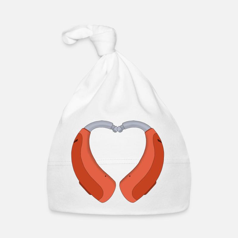 Herzförmiges Hörgerät Baby Bio-Mütze